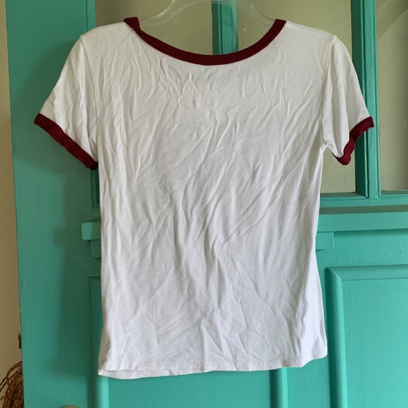 Bohemian Elephant White Maroon Shirt xxs xs small - Picture 2 of 2